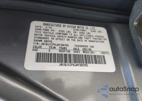 2018 Nissan Rogue Sport Sv из США, поврежденный, VIN JN1BJ1CPXJW158755